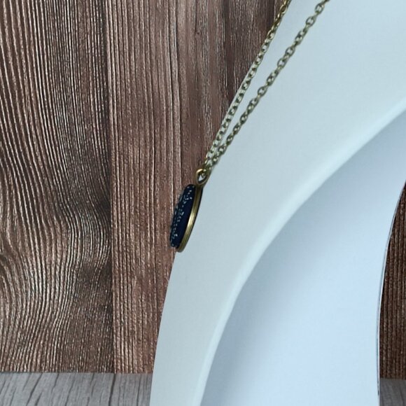 "Papraď UNESCO Heritage "Modrotlač" Blueprint Necklace - Artisan Crafted - Picture 3 of 6